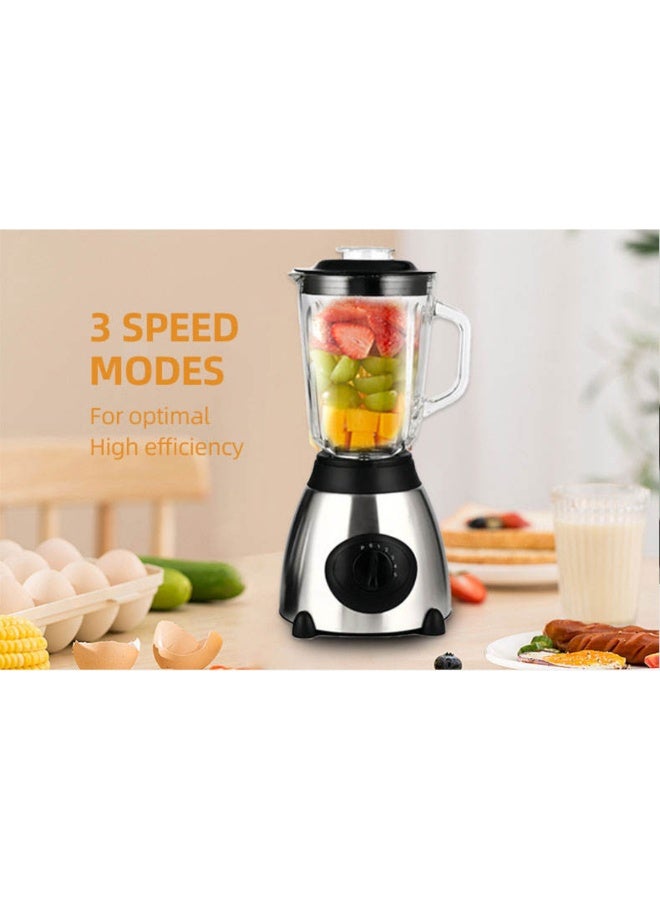 Tradeo 2-in-1 Electric Blender 1000W – High-Speed with 5 Stainless Steel Blades, 1.5L Large Capacity Jar, Smoothies, Juices, Shakes & Soups – Powerful & Easy-to-Clean Home Kitchen Appliance. - Image 5