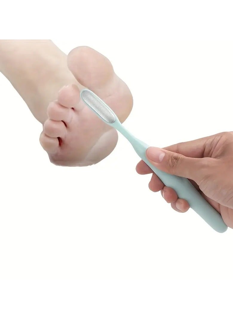 جلوسكي 1 قطعة من الفولاذ المقاوم للصدأ ملف القدم إزالة الكالوس ، مقبض بلاستيكي ، غير معطر ، مقشور لطيف لإزالة الجلد الميت من أصابع القدم والأصابع - مثالي لخياطة أصابع القدم وخيطة الأصابع بدقة. - Image 2