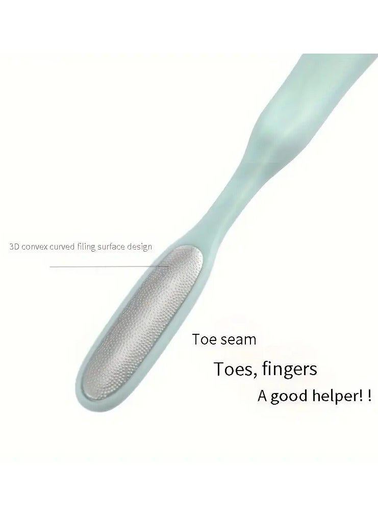 جلوسكي 1 قطعة من الفولاذ المقاوم للصدأ ملف القدم إزالة الكالوس ، مقبض بلاستيكي ، غير معطر ، مقشور لطيف لإزالة الجلد الميت من أصابع القدم والأصابع - مثالي لخياطة أصابع القدم وخيطة الأصابع بدقة. - Image 4
