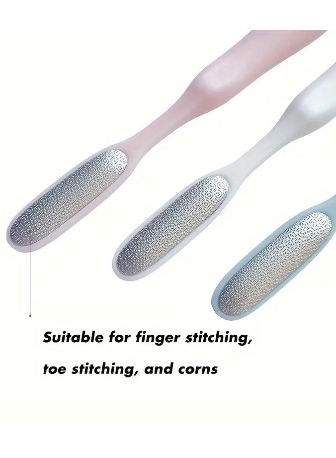 جلوسكي 1 قطعة من الفولاذ المقاوم للصدأ ملف القدم إزالة الكالوس ، مقبض بلاستيكي ، غير معطر ، مقشور لطيف لإزالة الجلد الميت من أصابع القدم والأصابع - مثالي لخياطة أصابع القدم وخيطة الأصابع بدقة. - Image 5