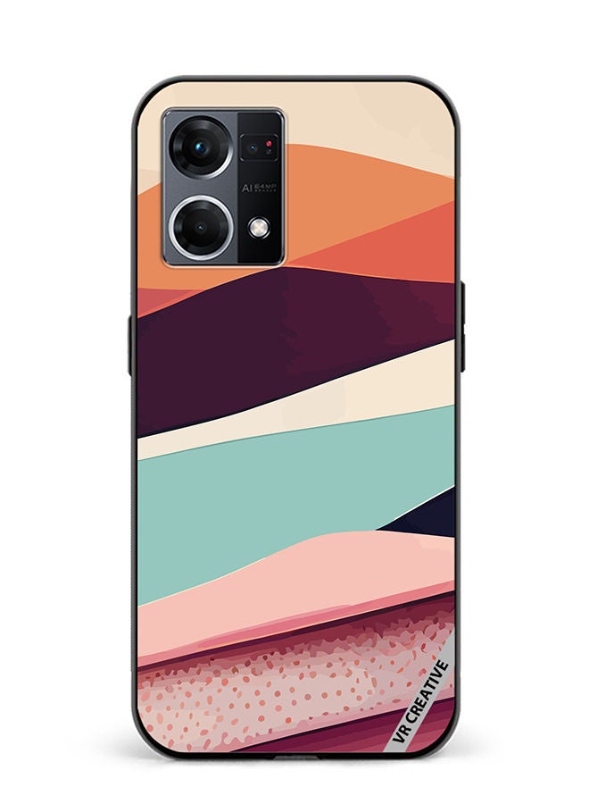 VR CREATIVE Protective Case Cover For Oppo Reno8 4G Texture Design Multicolour - Image 1