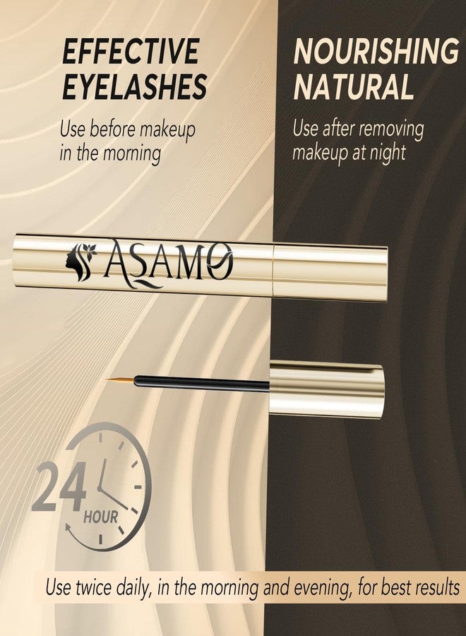 ASAMO Eyelash Growth Serum – 15 Plant Extracts for Longer, Denser & Robust Lashes,Boosts Natural Lash Development,eyelash serum,Enhance Natural Beauty, Hypoallergenic Oil Free,lash growth serum（PURE GOLD） - Image 4