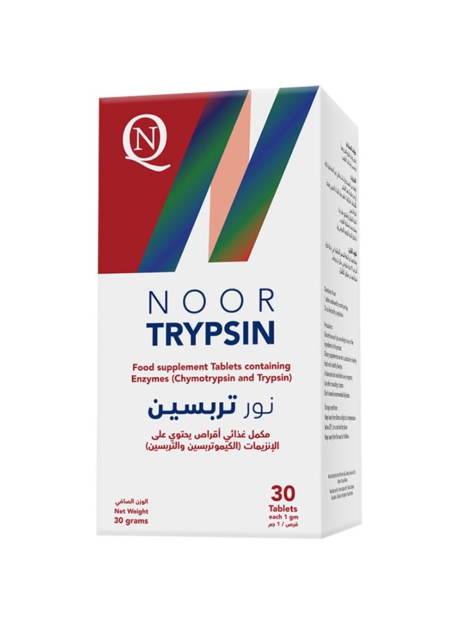 Noor AlQmar Noor Trypsin For Accelerating Healing And Effectively Reducing Inflammation Safely - 30 Tablets - Image 4