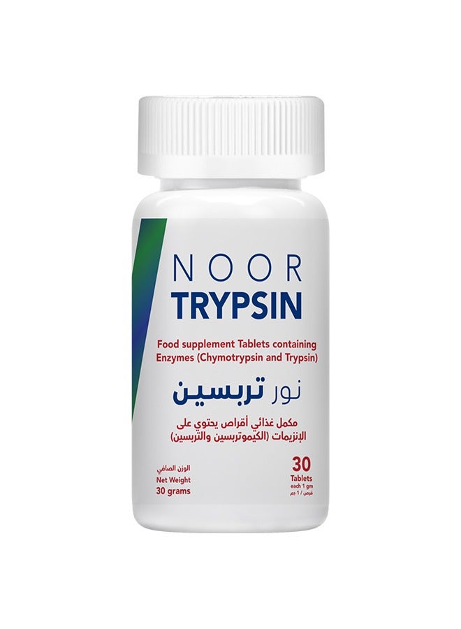 Noor AlQmar Noor Trypsin For Accelerating Healing And Effectively Reducing Inflammation Safely - 30 Tablets - Image 3