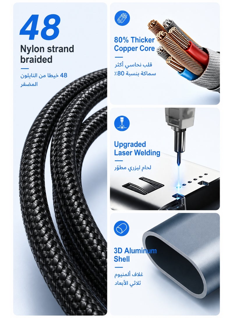 SIGood Charging CableAirplane Travel Essentials 2026,Multi Charging Cable for Apple Watch Charger/iPhone Charger/USB C Charger,Cruise Gadgets RV Essentials for iWatch 10-2/iPhone 17-11/Samsung S25,for Sony PSP Cables-4FT/120CM - Image 5