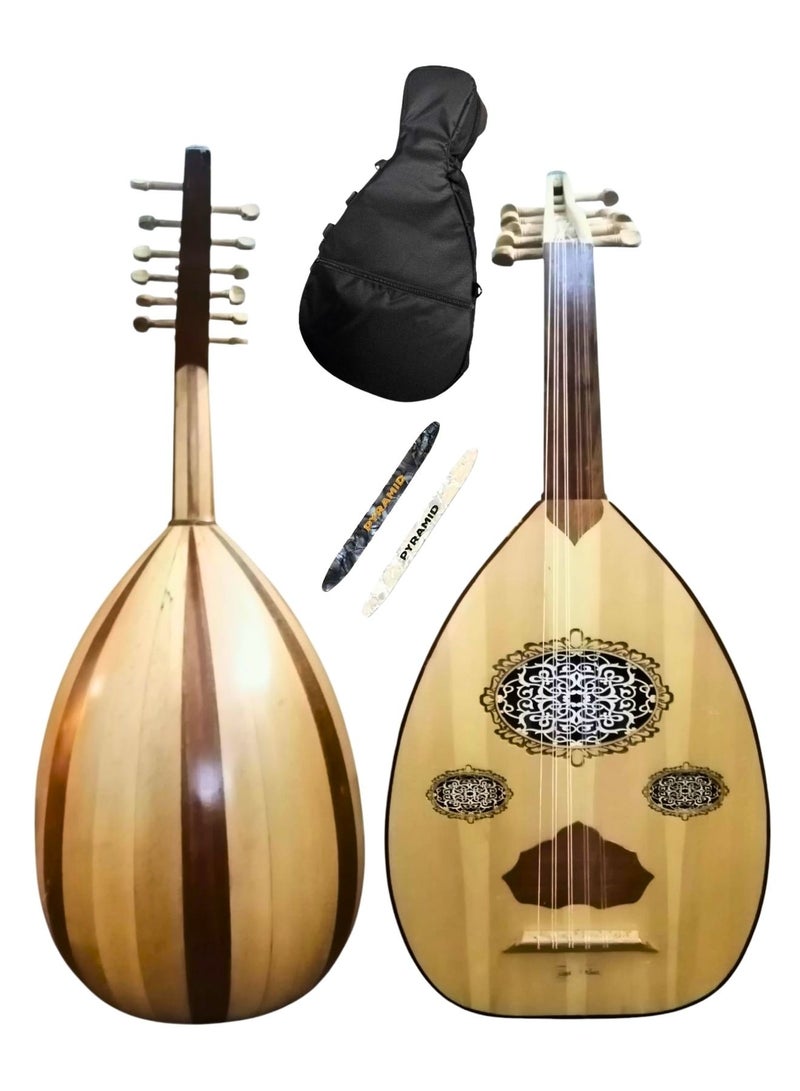 Al-Karz Music Beginner Oud Musical Instrument with Bag and 2 Picks 