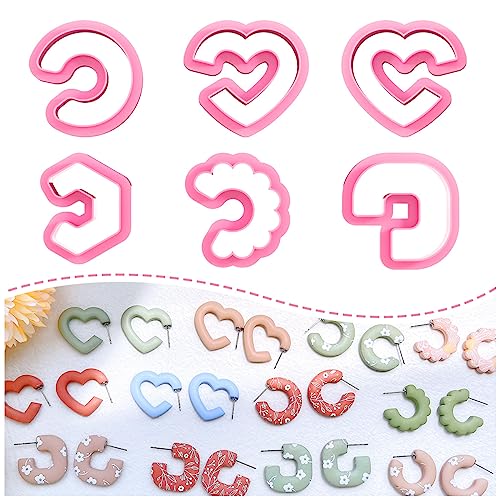 Keoker Clay Cutters for Polymer Clay Jewelry Hoop Polymer Clay Cutters for Earrings Jewelry Making 5 Shapes Potted Plant Clay Earrings Cutters Clay Cutters - Image 1