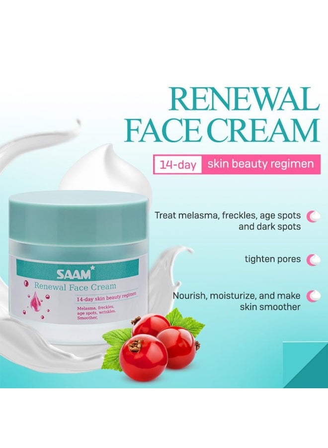 Saam Crafts Face Cream，Saam -Crafts Cosmetics Cream Dark Spots Cream,Saam Renewal Face Cream for Melasma and Freckles Treatment for All Skin Types,Anti-wrinkle Face Cream,Korean Saam -Crafts Renewal Face Cream -50g - Image 2