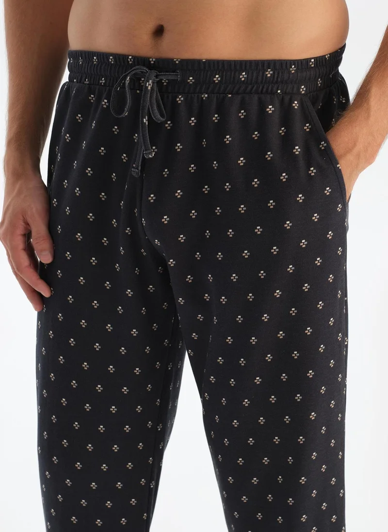 dagi T-shirt & Trousers Pajama Set Crew Neck Supreme Mid Rise Sleepwear