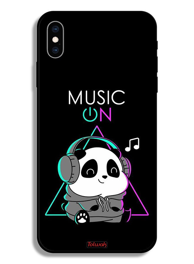 Tolwak Apple iPhone XS Max Protective Case Music On Panda - Image 2