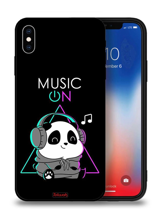 Tolwak Apple iPhone XS Max Protective Case Music On Panda - Image 1
