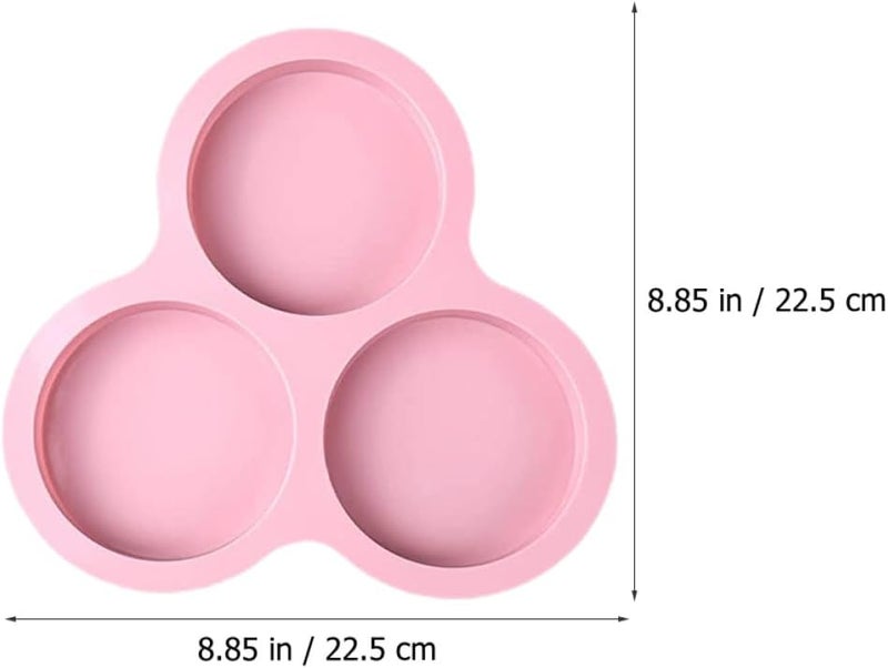 2pcs Silicone Baking Mold Set, Non-stick Muffin and Cake Pans with 3-cylinder Shape, Blue and Pink, Heat Resistant Bakeware for Dessert Making and Home Baking - Image 2