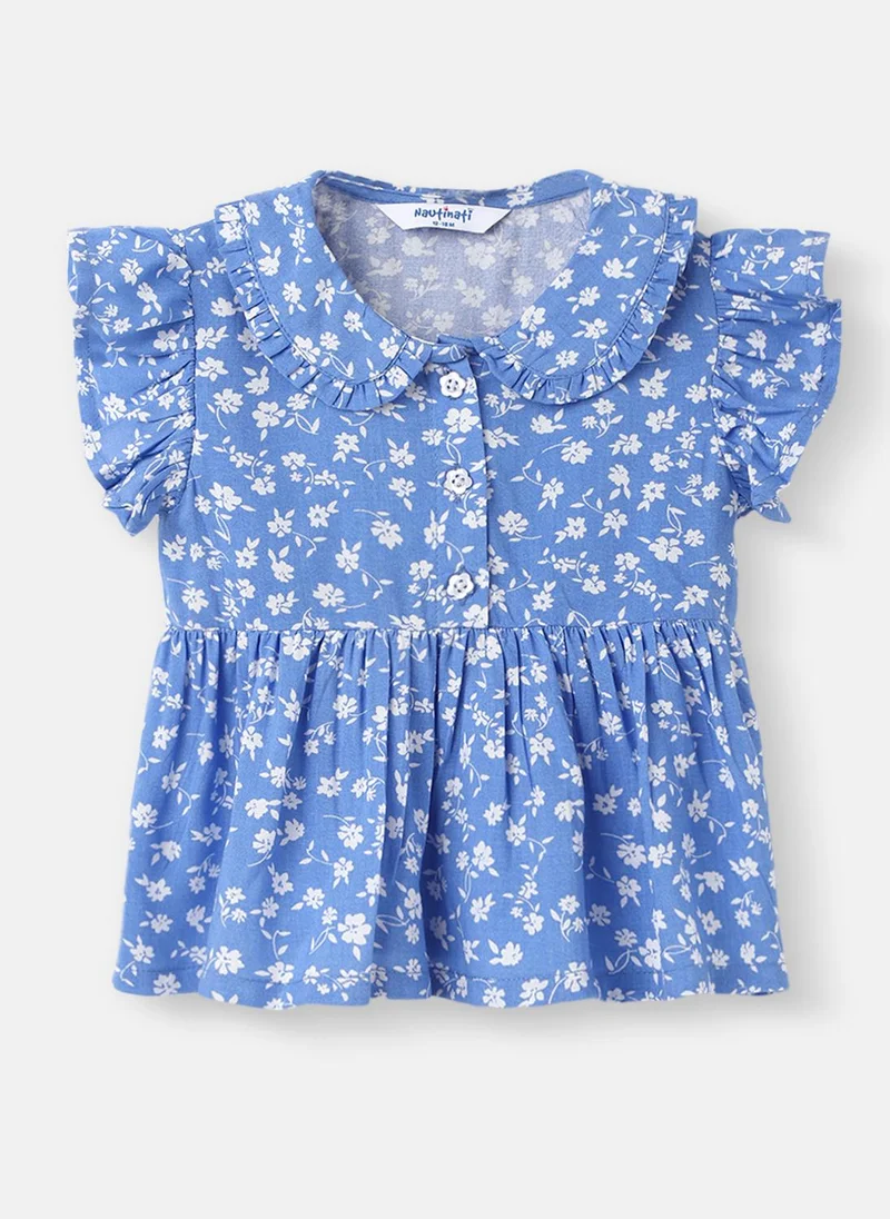 Nautinati Nautinati Girls’ Floral Top with Shorts Set|Cotton| Age 3 - 24 Months