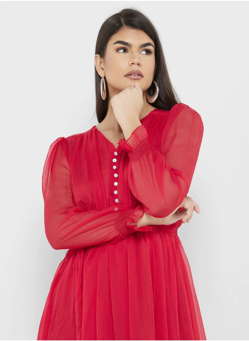 ايلا Ruched A-Line Dress