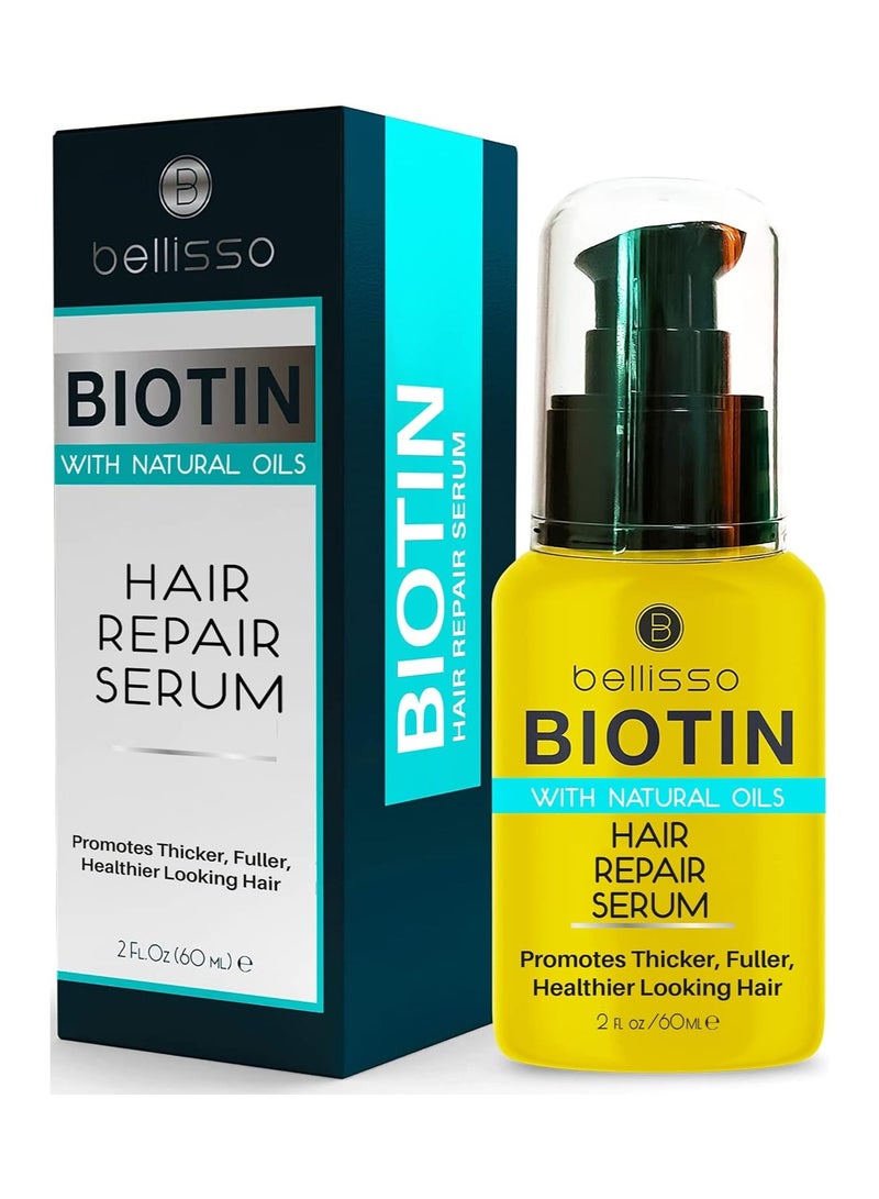 BELLISSO Beliso Biotin Serum for Thickening and Strengthening Hair, a therapeutic tonic for men and women with natural oil - Image 1