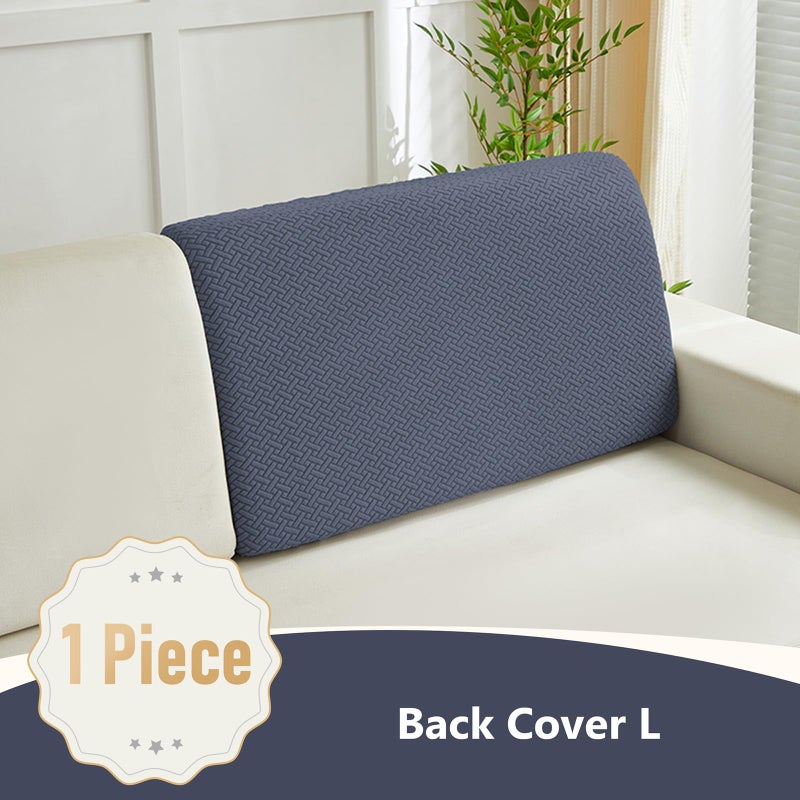 Yoovat Couch Cushion Covers for Sofa Couch Covers Wear-Resistant Universal Sofa Cover Washable Stretch for Sectional Slipcovers (Texture-Gray Blue,Back Cover L) - Image 2