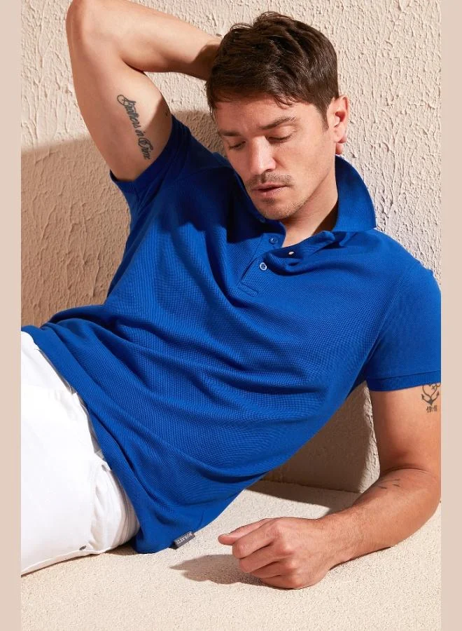 Buratti  Buratti Cotton Regular Fit Button-Down Polo Collar T-Shirt Men's POLO COLLAR T-SHIRT 5902127 for Men | Best Price UAE