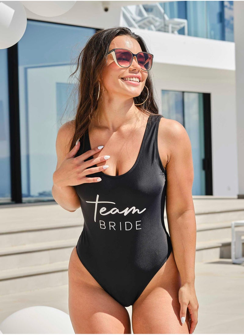 Ginger Ray Team Bride Swimsuit - Black - Large - Image 1
