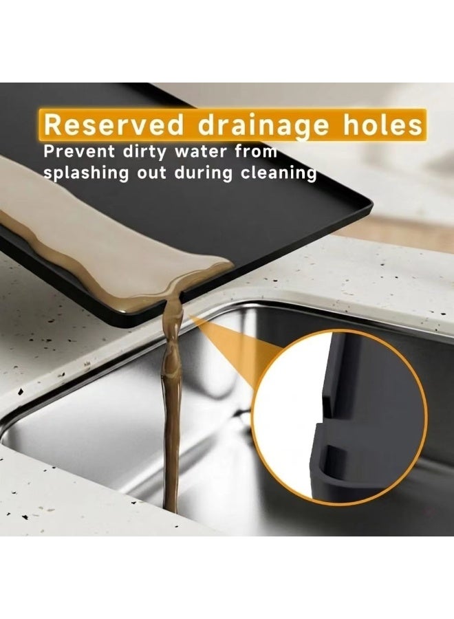 kangchoice 3-In-1 Silicone Coffee Mat with Tamper Pad, Drainage Area & Spill-Resistant Edge, Non-Slip Mat for Espresso Machines, Noise-Reduction & Versatile Kitchen Use, Heat Resistant Pad for Coffee Machines, Dinner Plates, Ice Cream Machines - Image 4