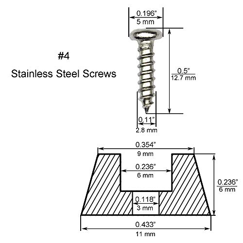 Otrestodyl Cutting Board Feet with Stainless Screws, Black Round Non Slip Rubber Feet for Cutting Board, Furnitrue & Electronics, 200 Pack - Image 4