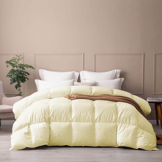 HEAVY WINTER 400 GSM COMFORTER KING SIZE 92X106 HOTEL QUALITY DOWN ALTERNATIVE COMFORTER SOFT MICROFIBER FILL DUVETBLANKET KING SIZE IVORY COLOR
