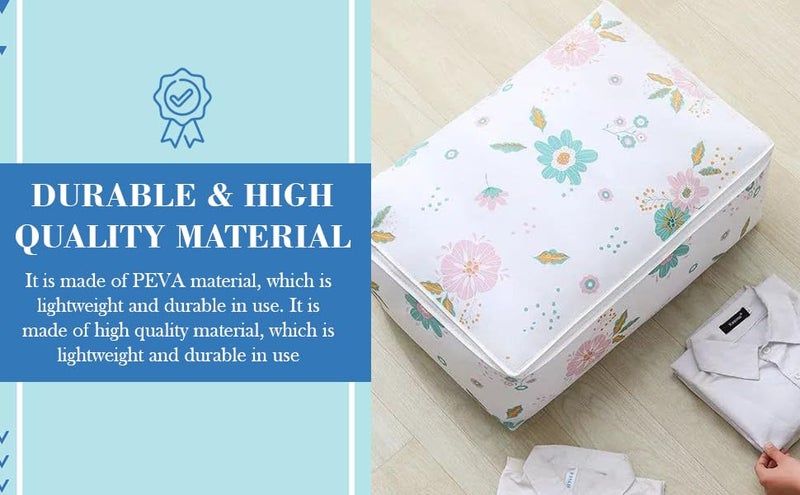 CABLE GALLERY Blanket Storage bag Folding Organizer bag Moisture Proof, Mildew Proof, Dust Proof, Water proof, Washable Storage Bags for Clothes, Jackets, Pillows, Blankets (58x40x22 cm) (1) - Image 5