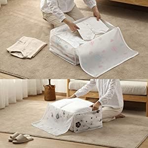 CABLE GALLERY Blanket Storage bag Folding Organizer bag Moisture Proof, Mildew Proof, Dust Proof, Water proof, Washable Storage Bags for Clothes, Jackets, Pillows, Blankets (58x40x22 cm) (1) - Image 4