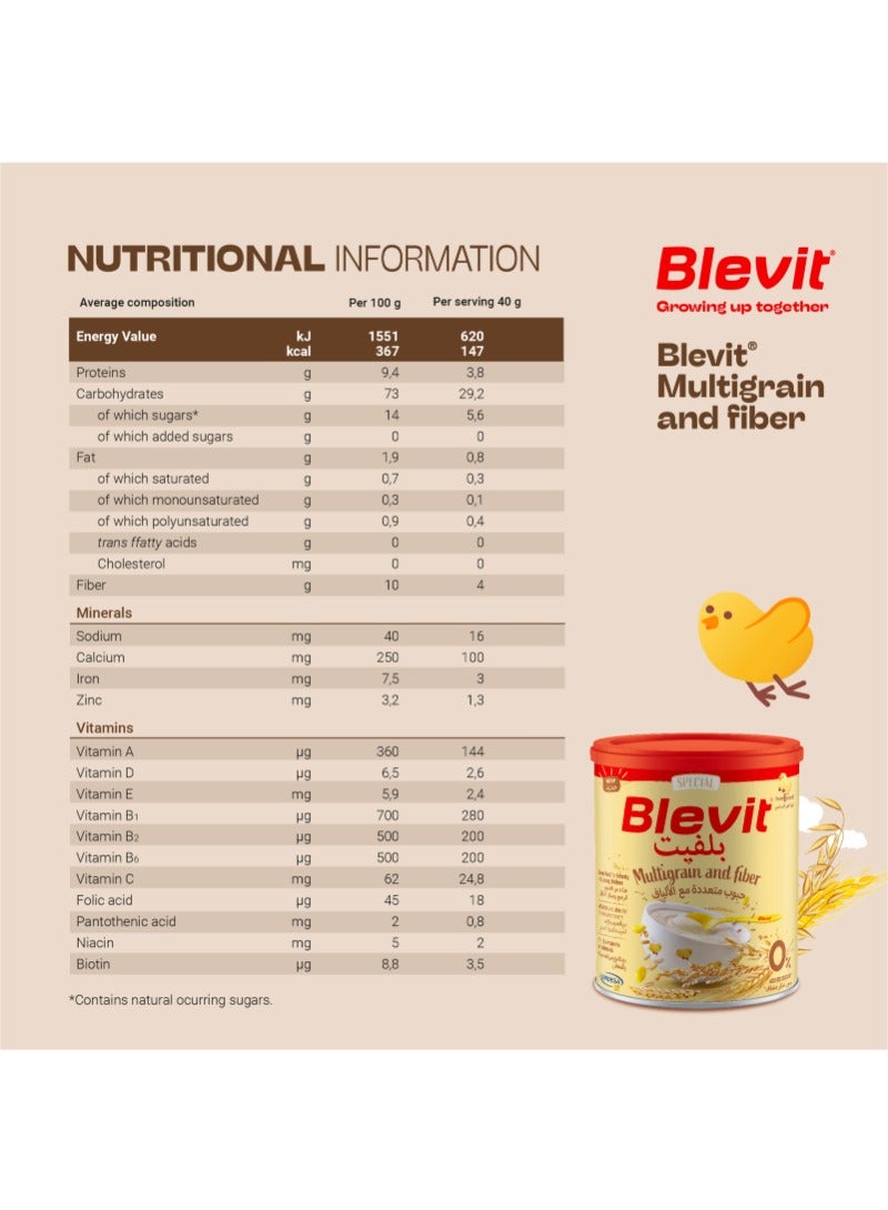 Blevit Multigrain And Fiber Dry Cereals  From 6 Months - Image 4