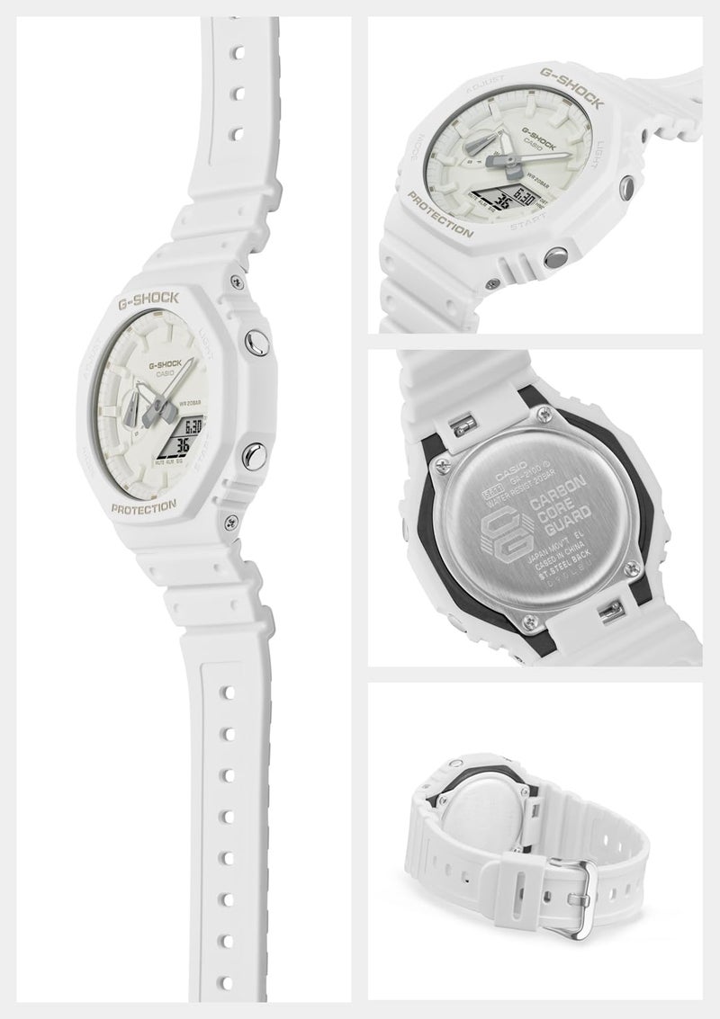G-SHOCK كاسيو جي شوك GA-2100-7A7JF [سلسلة جي شوك تون-أون-تون]، أبيض - Image 4
