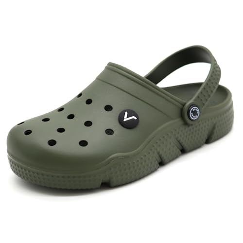 SVAAR Super Comfortable Clogs, Sandals With Adjustable Back Strap For Men Olive Green - 8 Uk - Image 2