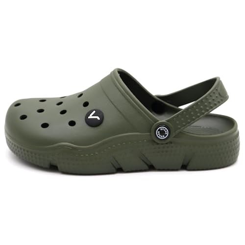 SVAAR Super Comfortable Clogs, Sandals With Adjustable Back Strap For Men Olive Green - 8 Uk - Image 5