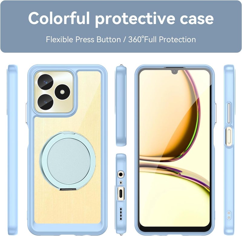 Mingwei Case For Realme Note 50 5G/C53 Clear Soft Tpu Shock Absorption Slim Lightweight Shockproof Cover Hybrid Protective Case Blue, Note50 - Image 2