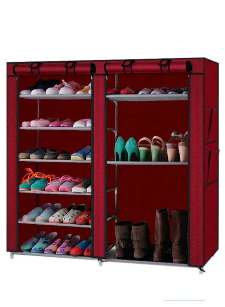 HL Multifunctional Shoe Rack 12 Layer Dustproof Shoe Cabinet, Shoe Storage Organizer with Cover - Image 1