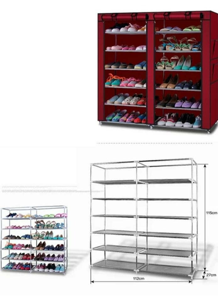 HL Multifunctional Shoe Rack 12 Layer Dustproof Shoe Cabinet, Shoe Storage Organizer with Cover - Image 2