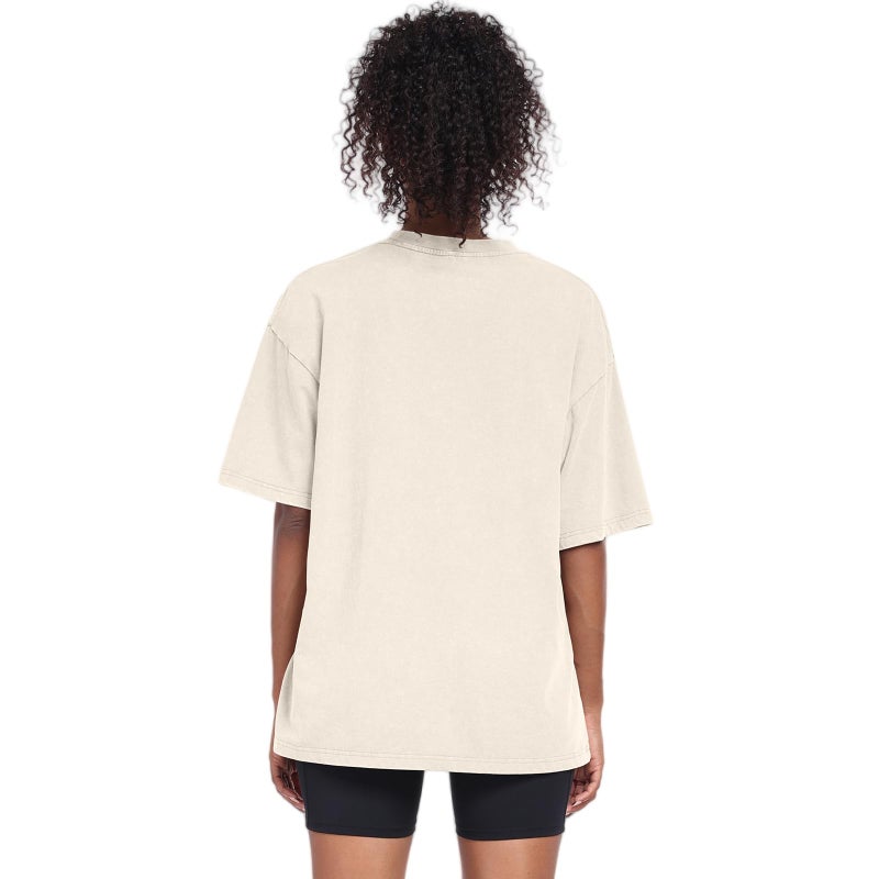 SnowElve 3 Pack Womens Washed Vintage Oversized T-Shirt Baggy Workout Tops Short Sleeve Cotton Tshirts Streetwear Boyfriend Tee(W-BKAGBG,m) - Image 5