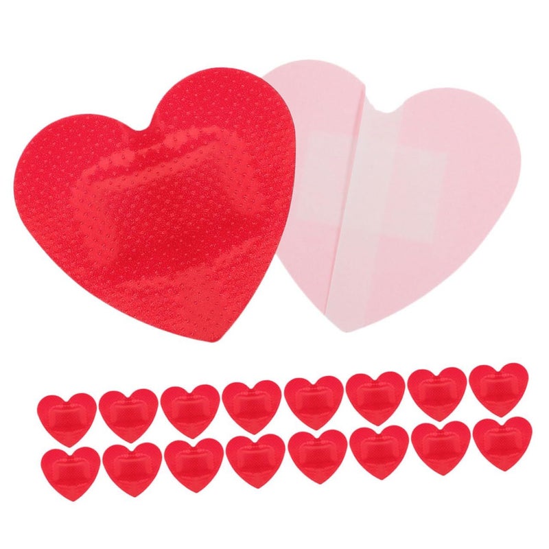 Waterproof Heart Shaped Bandages 40 Pcs Flexible Breathable Wound Care - Image 2