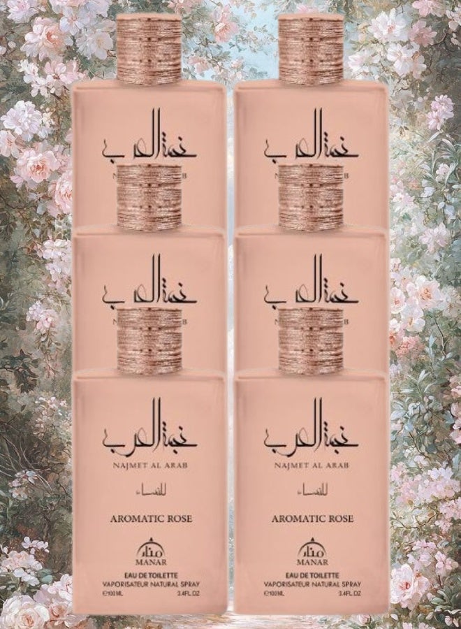 manar 6 Pieces Najmet Al Arab Perfume 100ML - Image 1