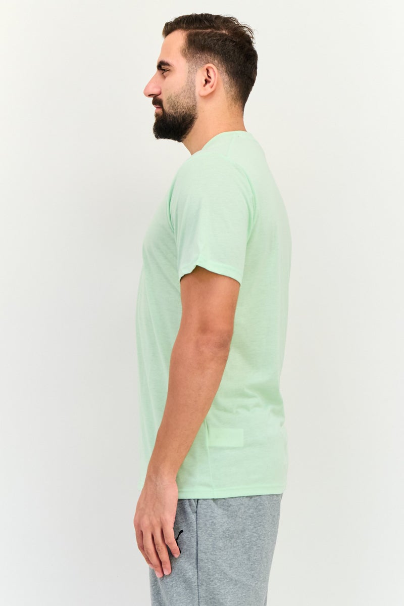 Adidas Men Sportswear Fit Short Sleeve Training T-Shirt, Lime Green - Image 2