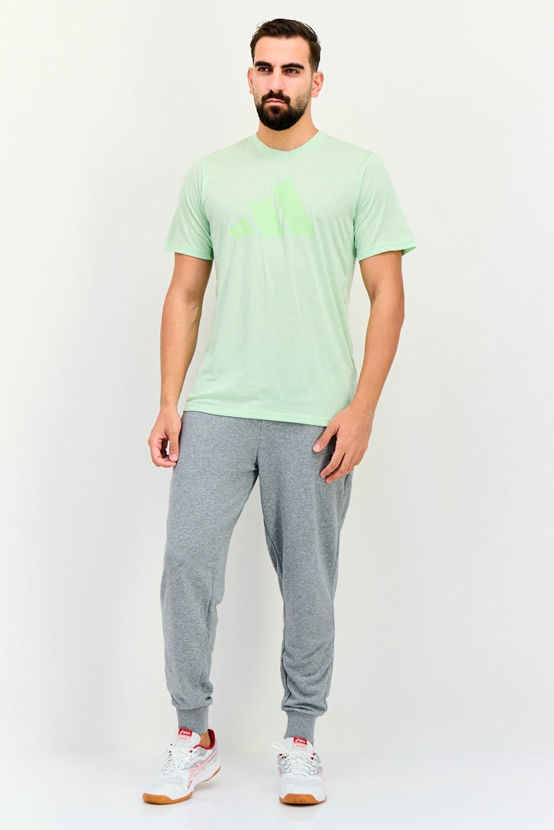 Adidas Men Sportswear Fit Short Sleeve Training T-Shirt, Lime Green - Image 4