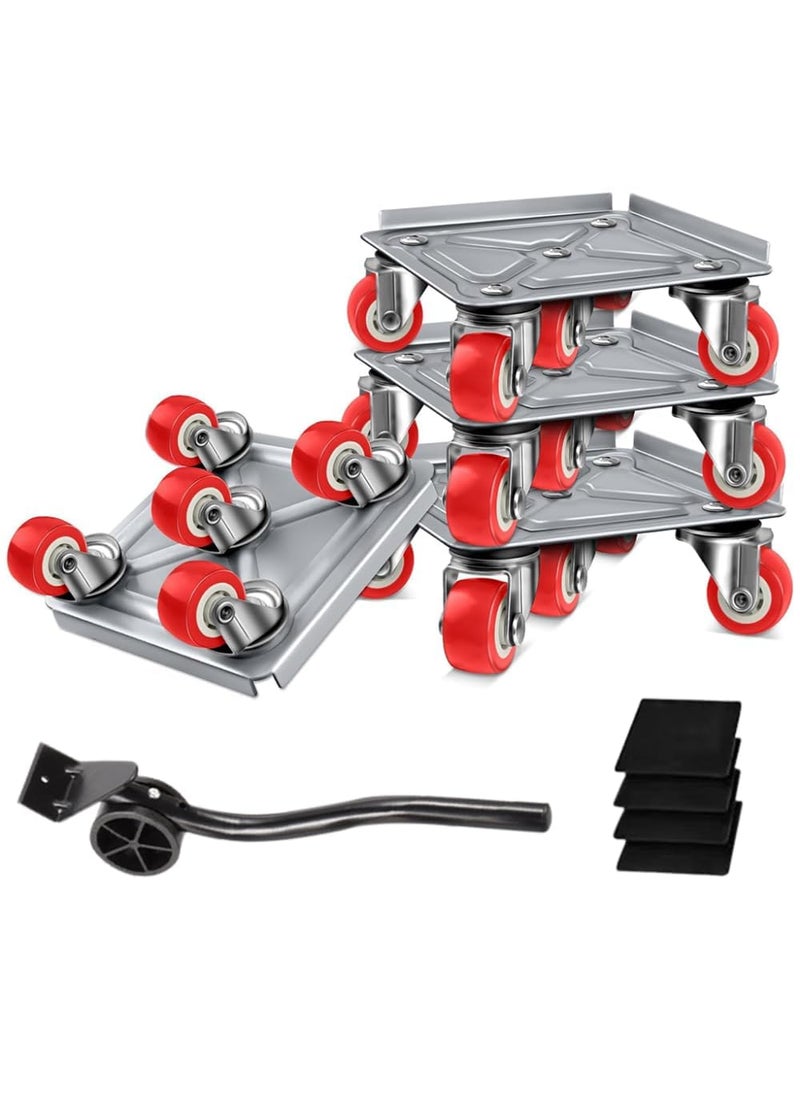 TOPHAVEN TOPHAVEN 5-Wheel Furniture Lifter Mover Set, 600kg Heavy Duty Furniture Move Roller Tools with Anti-Slip for Sofa, Wardrobes, Washing Machines, Fridge Adjustable Height  - Image 1