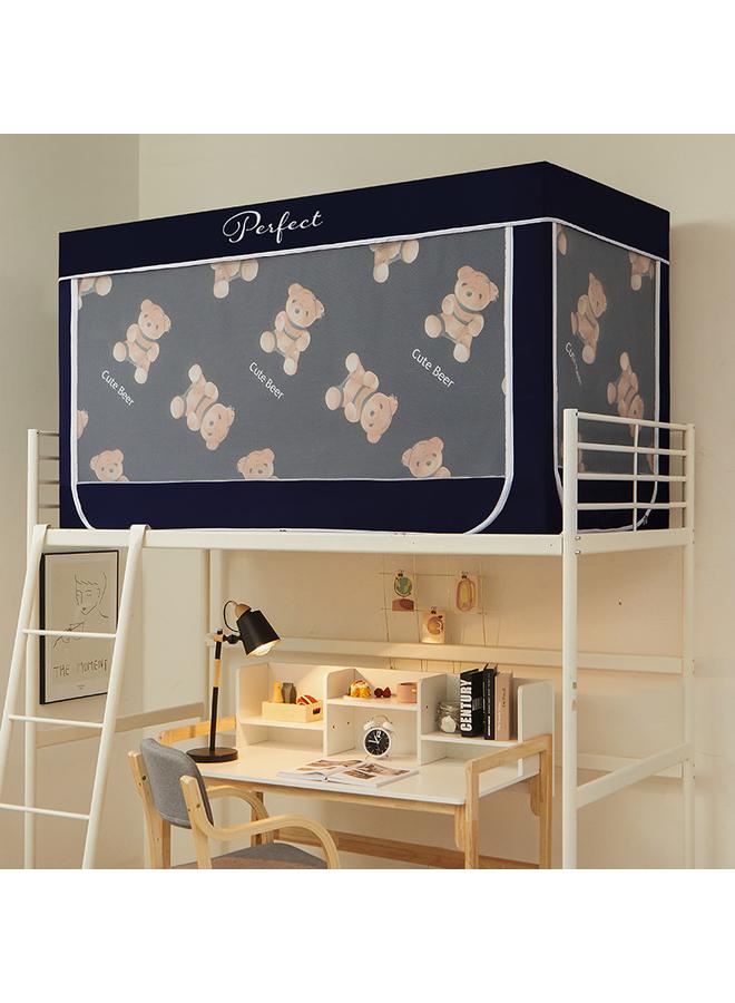 Bluejw University Dormitory Upper And Lower Bed Curtain Single-person Fully Enclosed Student Shading Bed Curtain Mosquito Net Integrated Bracket Three-door - Image 1