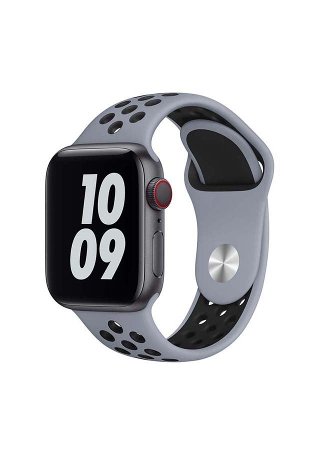 NIBEMINENT Replacement Band For Apple Watch Series 6/SE/5/4/3/2/1 Obsidian Mist/Black - Image 2