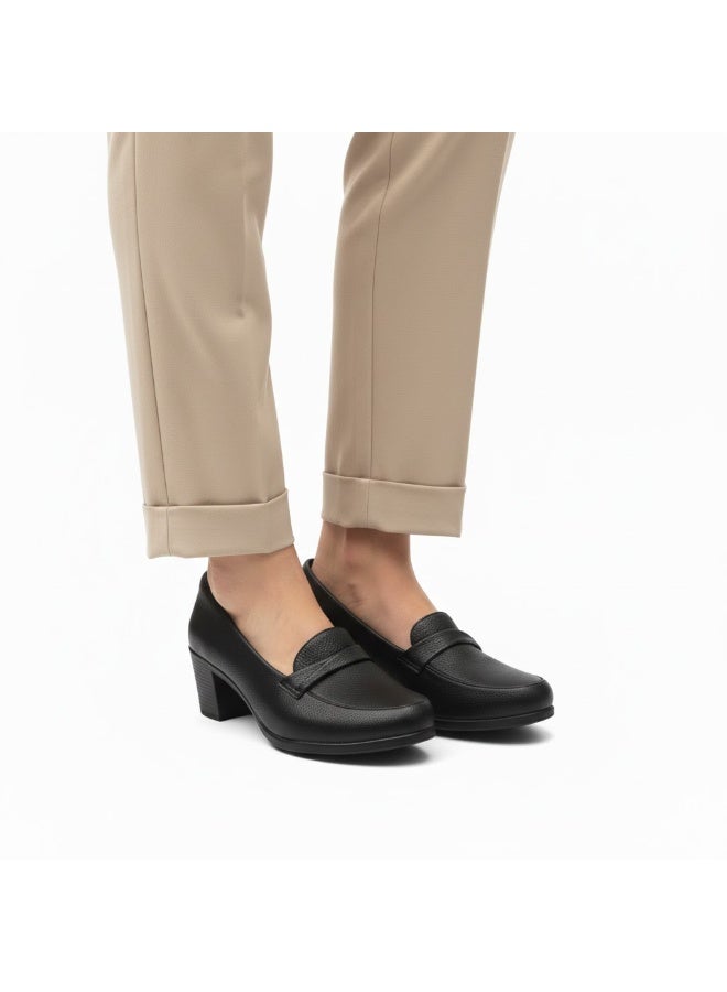 حذاء نسائي راقٍ بكعب مريح ولمسة كلاسيكية - متوفر بالوان و مقاسات مختلفه - Image 1