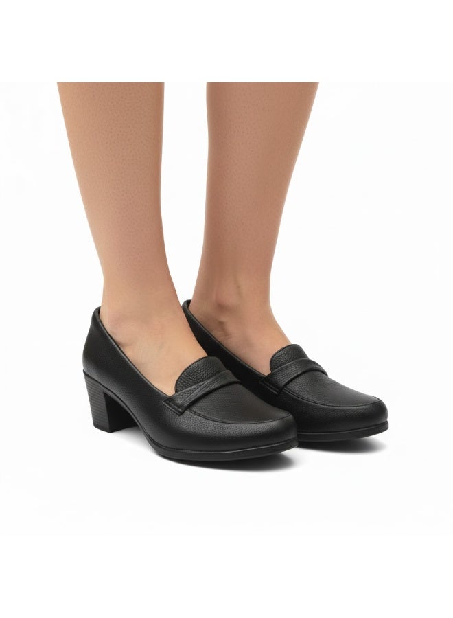 حذاء نسائي راقٍ بكعب مريح ولمسة كلاسيكية - متوفر بالوان و مقاسات مختلفه - Image 2