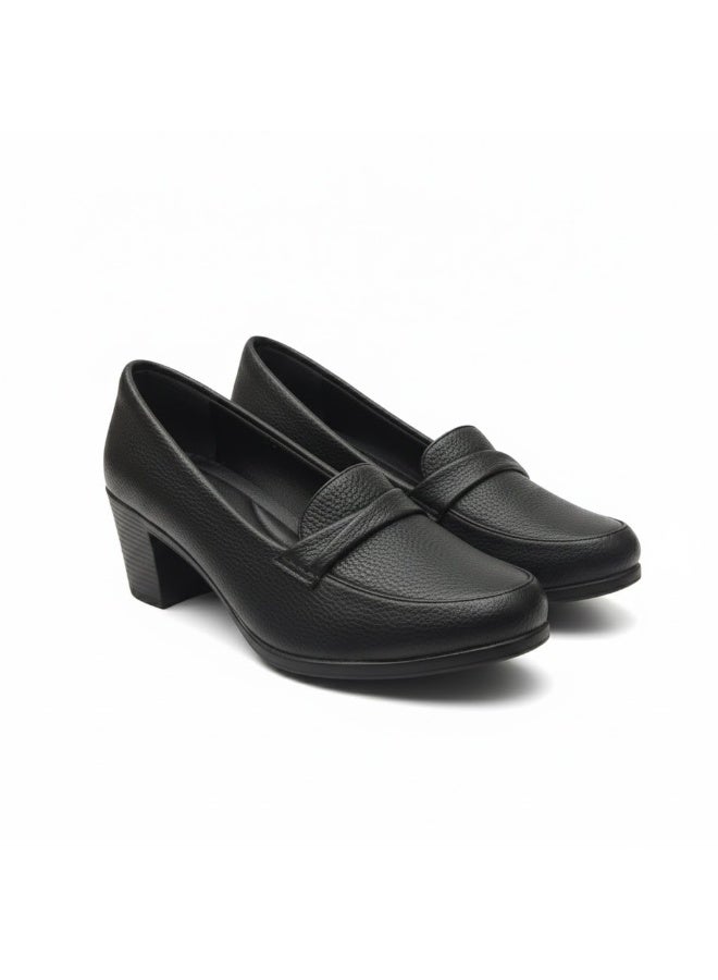 حذاء نسائي راقٍ بكعب مريح ولمسة كلاسيكية - متوفر بالوان و مقاسات مختلفه - Image 4