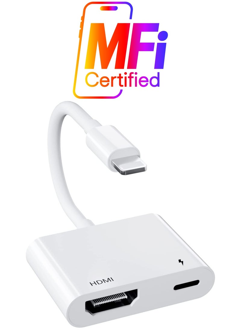 Generic - Lightning to HDMI Adapter,Digital AV Adapter iPhone,iPad to HDMI,(No Need Power) 1080P Video & Audio Sync Screen Connector Compatible iPhone,iPad - Image 1