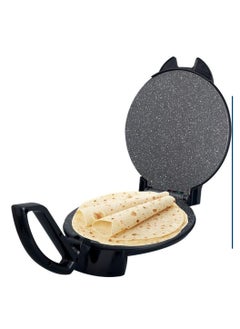 MATSU 10-Inch Electric Roti Maker – 1200W Powerful Non-Stick Chapati Press with Durable Stainless Steel Body, Adjustable Temperature Control Dial, Dual Indicator Lights for Power & Ready Status, Safety Lock Handle, Easy Cleaning, Instruction Manual Included – 220-240V Home Kitchen Appliance for UAE