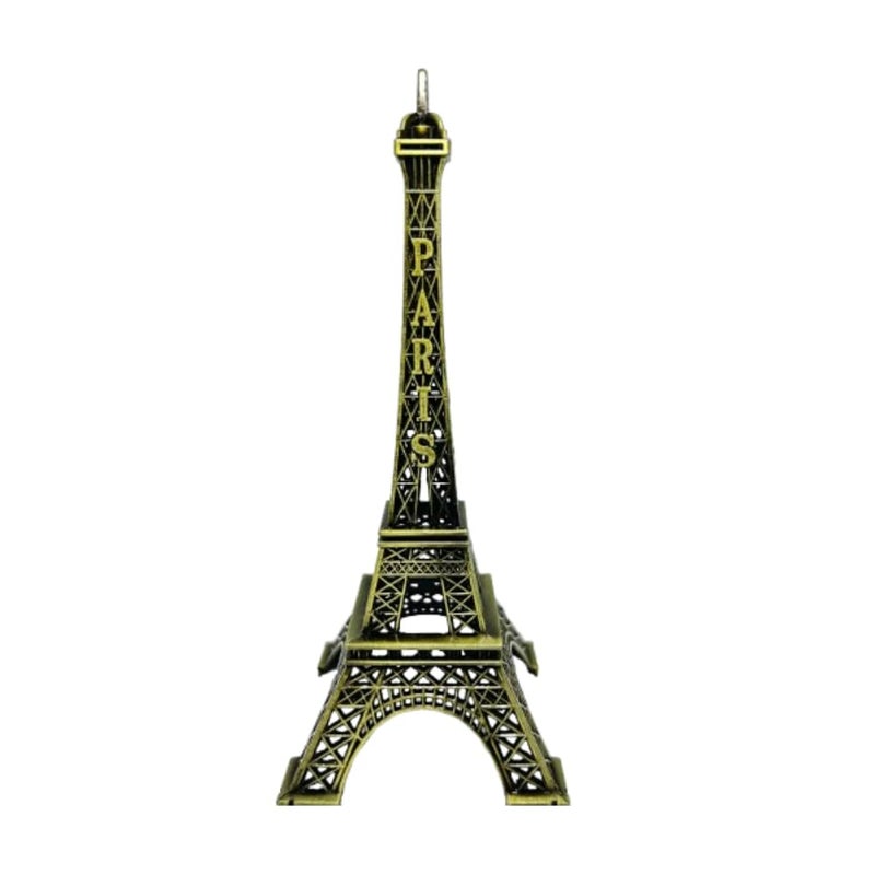 Medium Size Metal Eiffel Tower Miniature Antique Finish Paris Landmark Replica for Home Decor and Gifts 15 cms  - Image 2