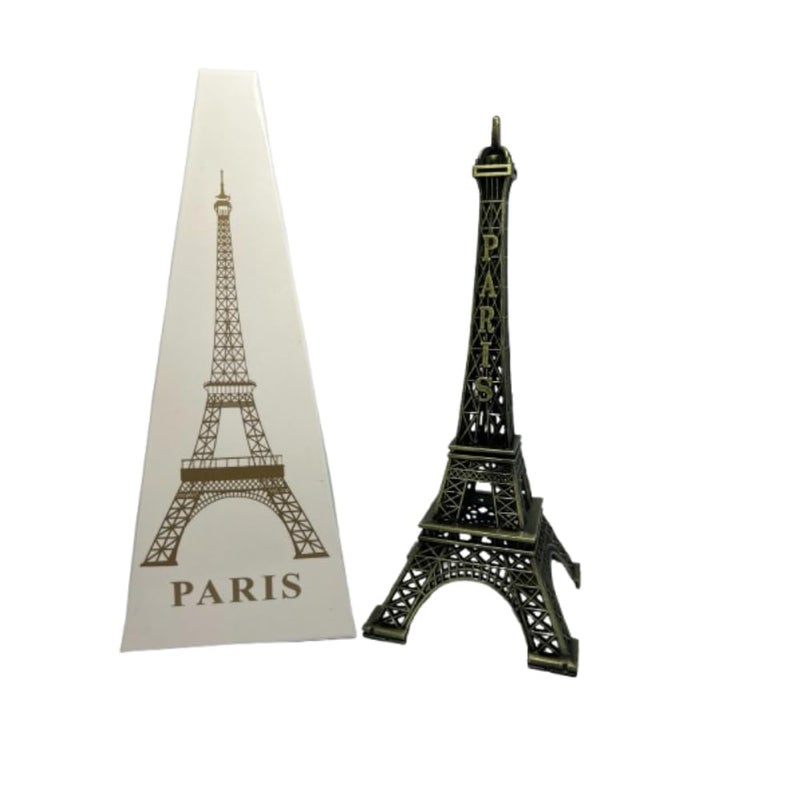 Medium Size Metal Eiffel Tower Miniature Antique Finish Paris Landmark Replica for Home Decor and Gifts 15 cms  - Image 1