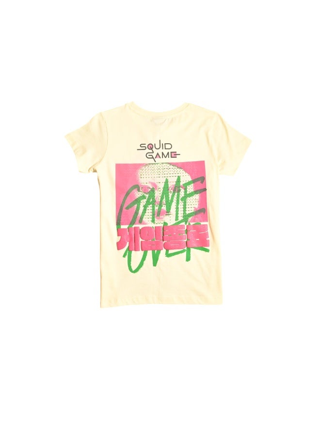 SQUID GAME WOMENS ROUND NECK T-SHIRT, MULTICOLOR - Image 3